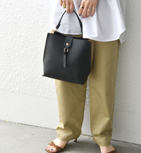 SHIPS any「《一部追加予約》SHIPS any: バイカラー2WAY スクエア ショルダー バッグ」|ショルダー・メッセンジャー|