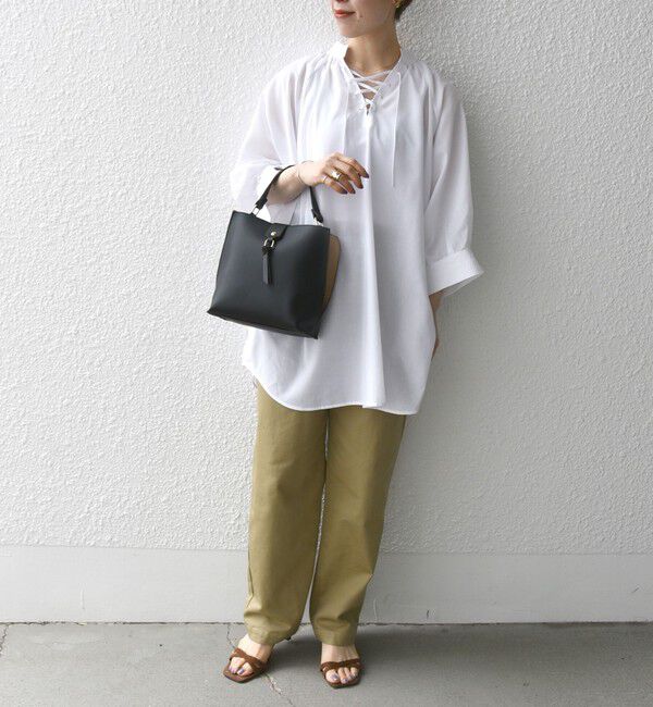 SHIPS any「《一部追加予約》SHIPS any: バイカラー2WAY スクエア ショルダー バッグ」|ショルダー・メッセンジャー|