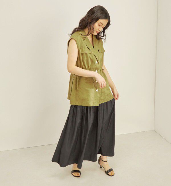 SHIPS for women「〈手洗い可能〉タフタ ティアード ロング スカート」|スカート|