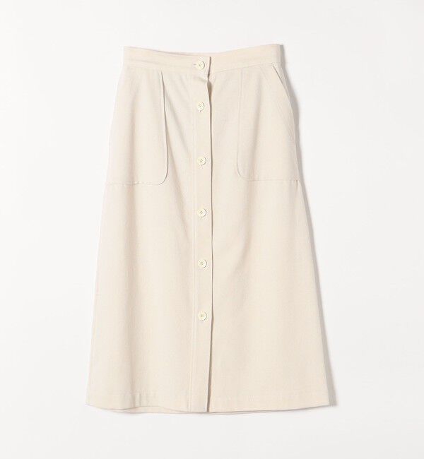 SHIPS any「SHIPS any:〈洗濯機可能〉リサイクル ブレンドリネン ボタン Aライン スカート」|スカート|