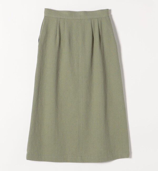 SHIPS any「SHIPS any:〈洗濯機可能〉リサイクル ブレンドリネン ボタン Aライン スカート」|スカート|