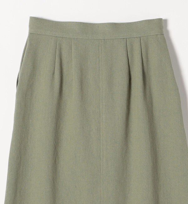 SHIPS any「SHIPS any:〈洗濯機可能〉リサイクル ブレンドリネン ボタン Aライン スカート」|スカート|