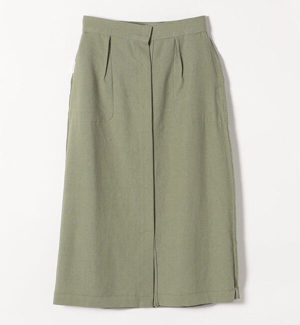 SHIPS any「SHIPS any:〈洗濯機可能〉リサイクル ブレンドリネン ボタン Aライン スカート」|スカート|