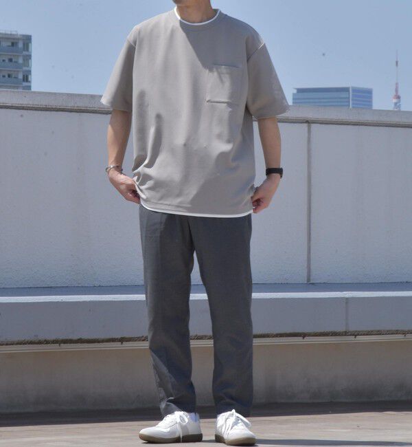 SHIPS any「SHIPS any: 〈吸水・速乾・ストレッチ〉 フェイク レイヤード Tシャツ 24SS◇」|Tシャツ・カットソー|