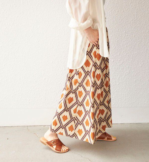 SHIPS for women「〈手洗い可能〉綿 エスニック プリント ボリューム スカート◇」|スカート|