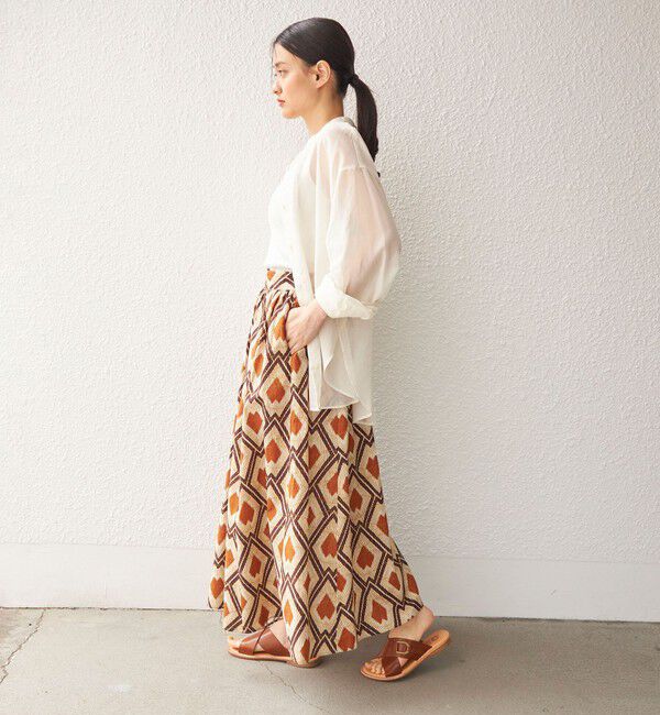 SHIPS for women「〈手洗い可能〉綿 エスニック プリント ボリューム スカート◇」|スカート|