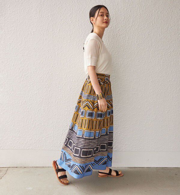 SHIPS for women「〈手洗い可能〉綿 エスニック プリント ボリューム スカート◇」|スカート|