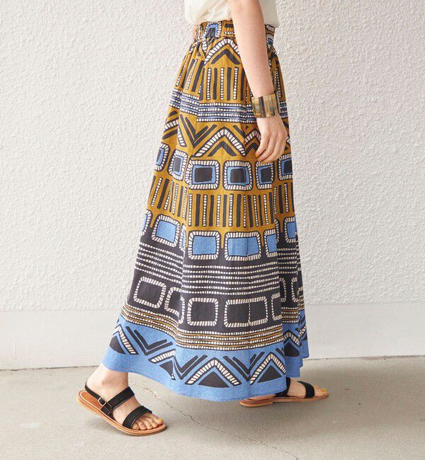 SHIPS for women「〈手洗い可能〉綿 エスニック プリント ボリューム スカート◇」|スカート|