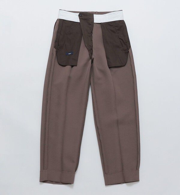 SHIPS「SHIPS: トリプルクロス ワンタック ワイド テーパード パンツ」|チノ|