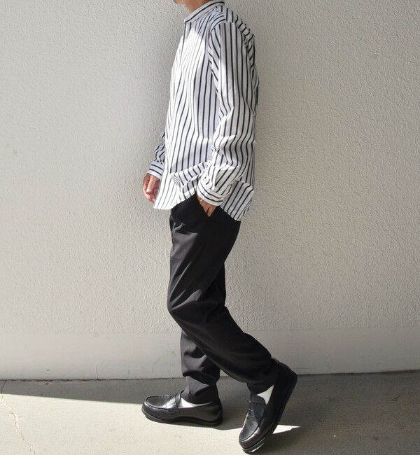 SHIPS any「SHIPS any: ストライプ / ソリッド リラックス バンドカラー シャツ 25AW◇」|シャツ・ブラウス|
