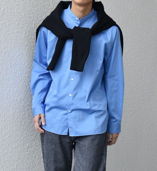 SHIPS any「SHIPS any: ストライプ / ソリッド リラックス バンドカラー シャツ 25AW◇」|シャツ・ブラウス|