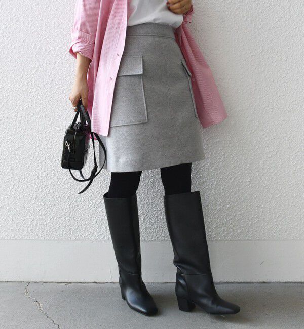 SHIPS for women「〈手洗い可能〉ニードル ストレッチ サイド ポケット ミニ スカート ◇」|スカート|