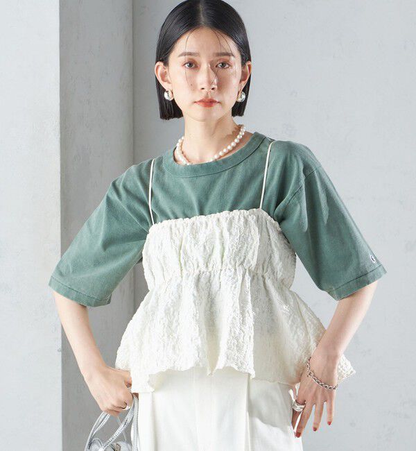 SHIPS for women「〈手洗い可能〉ジャカード キャミソール ブラウス」|キャミソール|