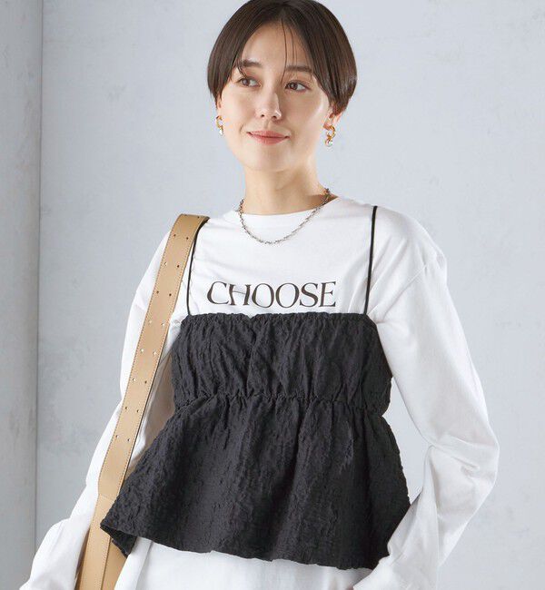 SHIPS for women「〈手洗い可能〉ジャカード キャミソール ブラウス」|キャミソール|