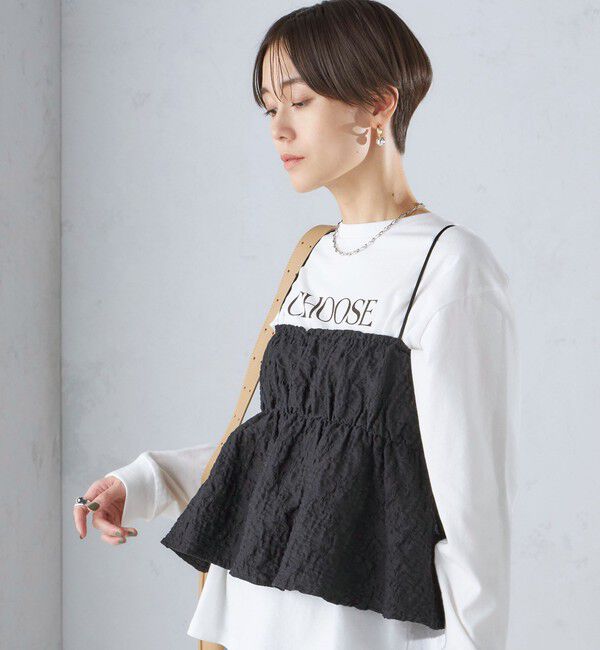 SHIPS for women「〈手洗い可能〉ジャカード キャミソール ブラウス」|キャミソール|