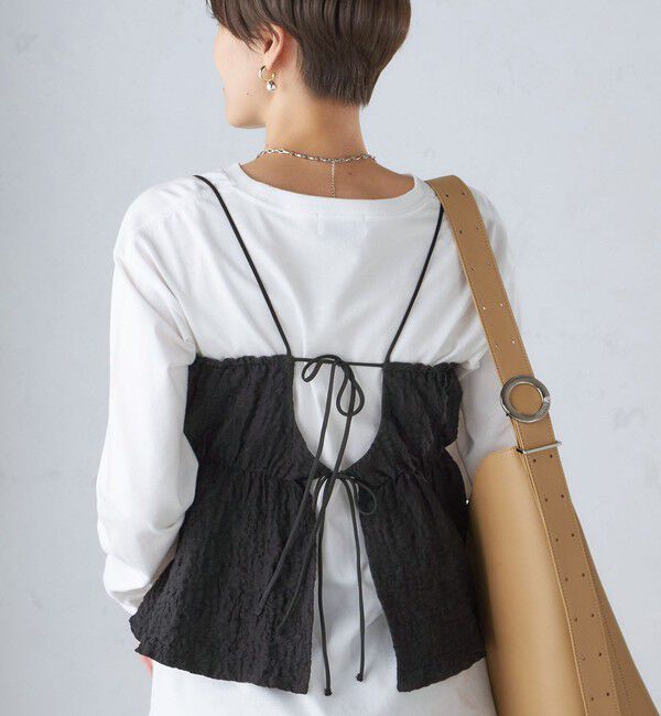 SHIPS for women「〈手洗い可能〉ジャカード キャミソール ブラウス」|キャミソール|