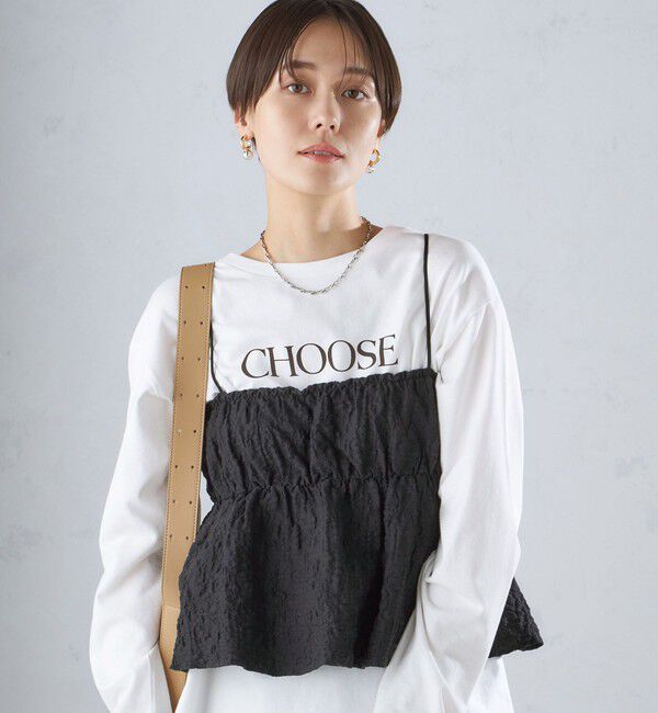 SHIPS for women「〈手洗い可能〉ジャカード キャミソール ブラウス」|キャミソール|