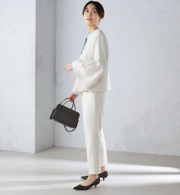 SHIPS for women「〈セレモニー対応可〉〈手洗い可能〉ダブルクロス パンツ 24SS（セットアップ対応）◇」|その他|