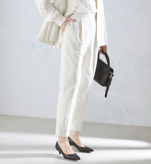 SHIPS for women「〈セレモニー対応可〉〈手洗い可能〉ダブルクロス パンツ 24SS（セットアップ対応）◇」|その他|