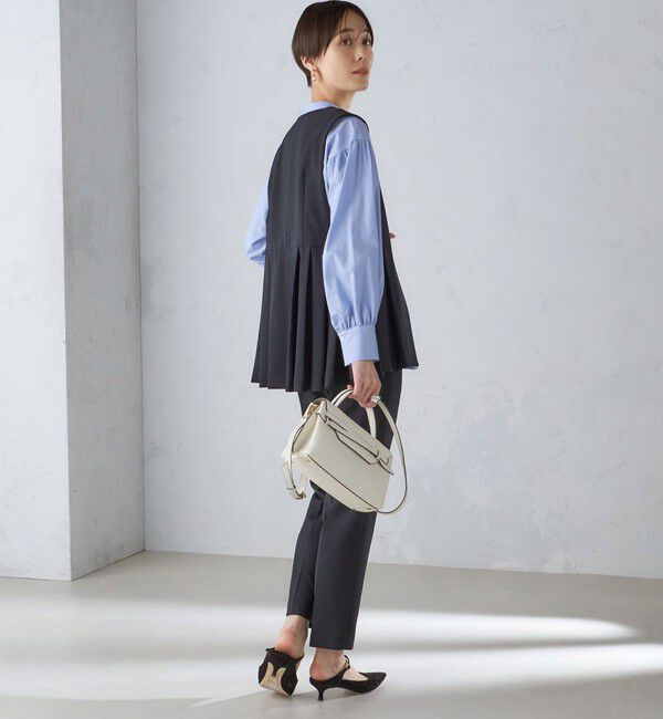 SHIPS for women「〈セレモニー対応可〉〈手洗い可能〉ダブルクロス パンツ 24SS（セットアップ対応）◇」|その他|