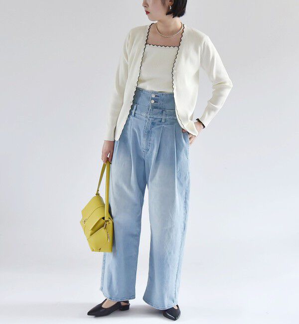 quaranciel「quaranciel:〈手洗い可能〉スカラップ カーディガン & タンクトップ アンサンブル」|カーディガン|