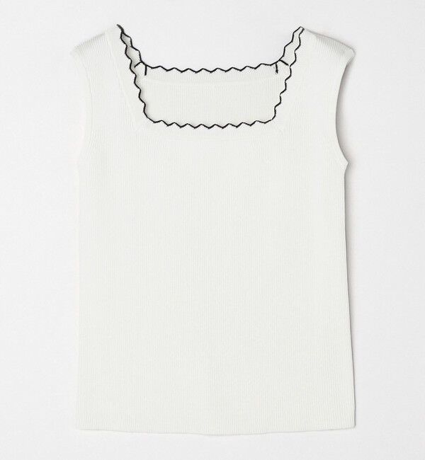 quaranciel「quaranciel:〈手洗い可能〉スカラップ カーディガン & タンクトップ アンサンブル」|カーディガン|