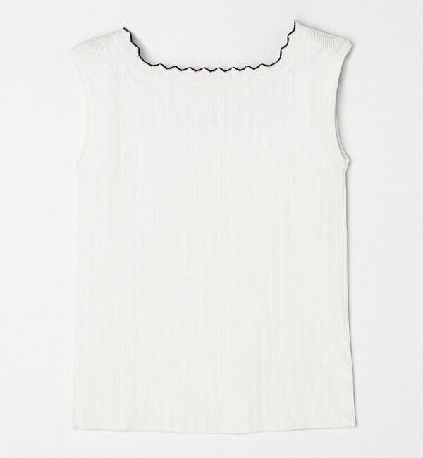 quaranciel「quaranciel:〈手洗い可能〉スカラップ カーディガン & タンクトップ アンサンブル」|カーディガン|