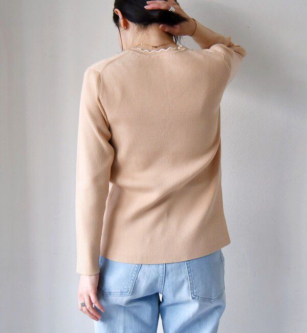 quaranciel「quaranciel:〈手洗い可能〉スカラップ カーディガン & タンクトップ アンサンブル」|カーディガン|