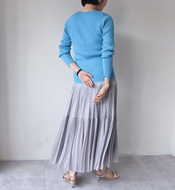 quaranciel「quaranciel:〈手洗い可能〉スカラップ カーディガン & タンクトップ アンサンブル」|カーディガン|