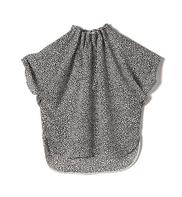 SHIPS for women「〈手洗い可能〉ネック ギャザー プリント ドルマン ブラウス」|シャツ・ブラウス|