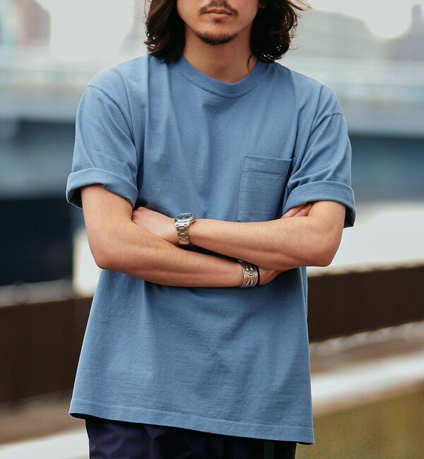 SHIPS「SHIPS: COTTON USA ポケット Tシャツ」|Tシャツ・カットソー|ライトブルー