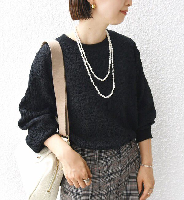 SHIPS for women「【WEB限定】〈手洗い可能〉ランダムブルーゼ ロングスリーブ プルオーバー」|プルオーバー|