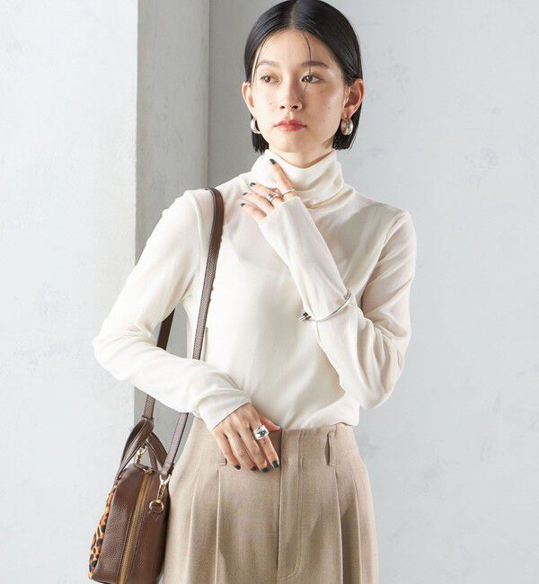 SHIPS for women「〈手洗い可能〉フロッキ― チュール タートルネック」|Tシャツ・カットソー|