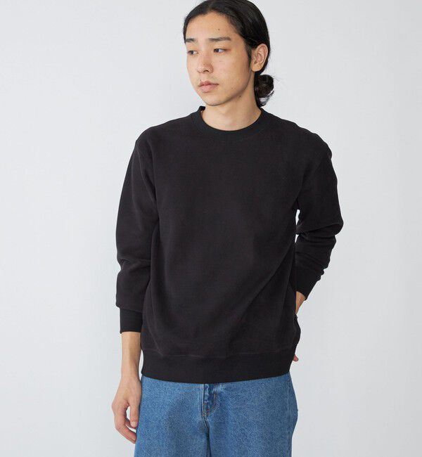 SHIPS「SHIPS:〈吸湿発熱〉モイスチャー クルーネック プルオーバー」|スウェット・ジャージ|ブラック