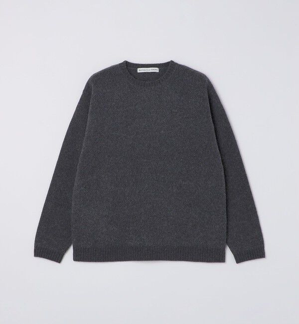 SHIPS「BATEAUX DE SHIPS: ブラッシュド クルーネック プルオーバー ニット」|ニット・セーター|チャコールグレー