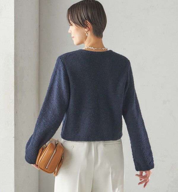 SHIPS for women「〈手洗い可能〉ミックス ツイード ショート ジャケット」|カーディガン|