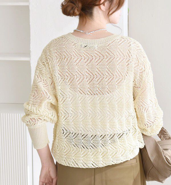 quaranciel「quaranciel:〈手洗い可能〉バルキー レース ニット」|ニット・セーター|