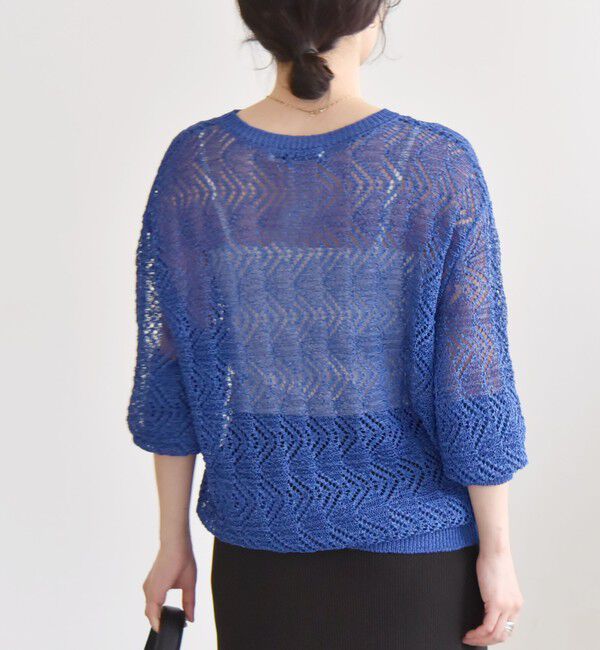 quaranciel「quaranciel:〈手洗い可能〉バルキー レース ニット」|ニット・セーター|