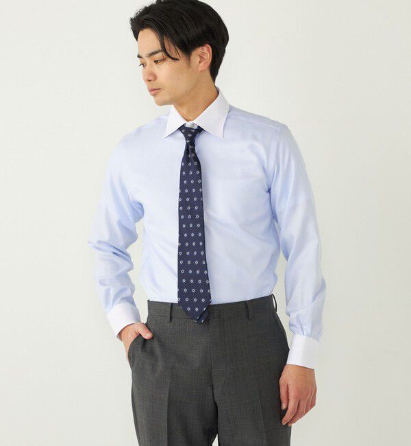 SHIPS Colors 「SHIPS Colors:イージーケア ドビー クレリック ワイドカラー シャツ」|シャツ・ブラウス|