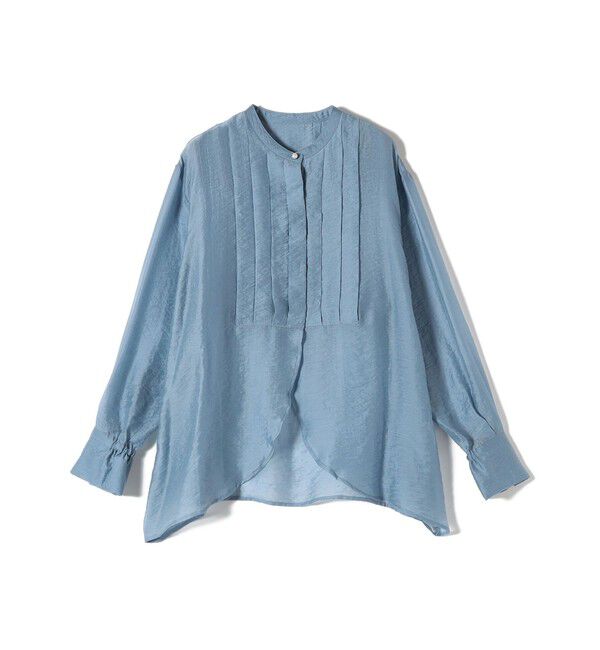 SHIPS for women「【WEB限定】〈洗濯機可能〉シアー プリーツ ヨーク パールモチーフボタン ブラウス」|シャツ・ブラウス|