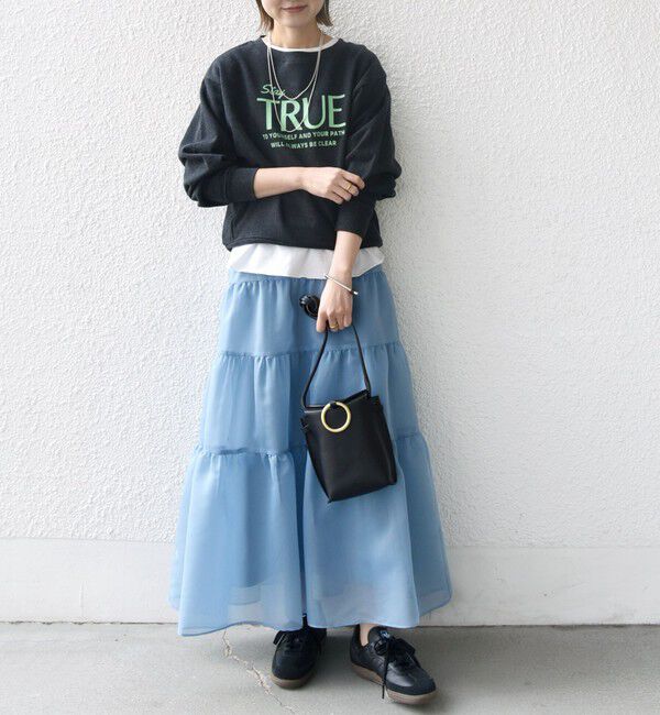 SHIPS for women「オーガンジー ティアード スカート」|スカート|