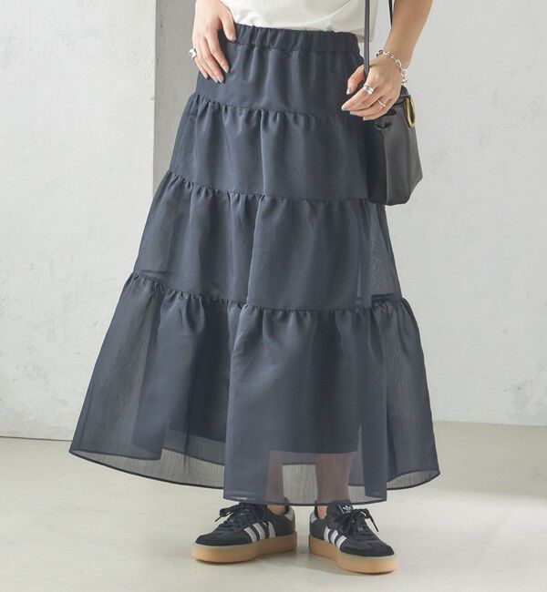 SHIPS for women「オーガンジー ティアード スカート」|スカート|