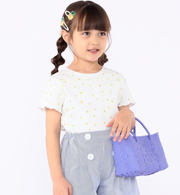 SHIPS KIDS「SHIPS KIDS:100～130cm / フラワー テキスタイル 半袖 TEE」|Tシャツ・カットソー|