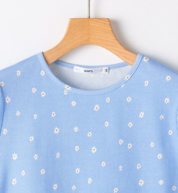 SHIPS KIDS「SHIPS KIDS:100～130cm / フラワー テキスタイル 半袖 TEE」|Tシャツ・カットソー|