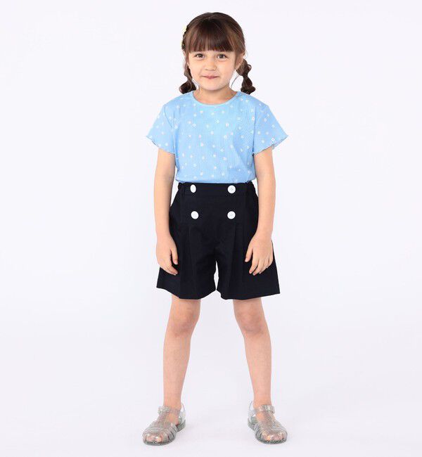 SHIPS KIDS「SHIPS KIDS:100～130cm / フラワー テキスタイル 半袖 TEE」|Tシャツ・カットソー|