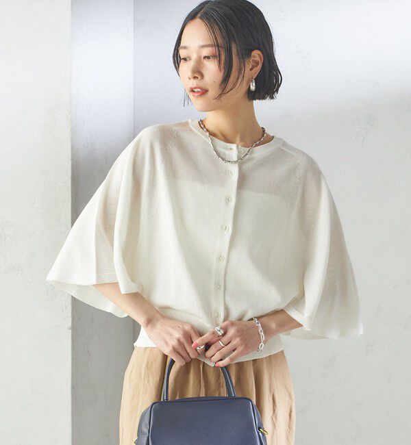 SHIPS for women「〈手洗い可能〉ホール ガーメント ケープ デザイン カーディガン」|カーディガン|