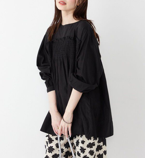 SHIPS Colors 「SHIPS Colors:〈手洗い可能〉キュプラ コットン シャーリング チュニック」|シャツ・ブラウス|