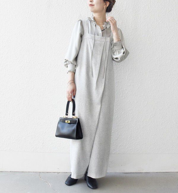 SHIPS any「SHIPS any:〈洗濯機可能〉ツイード ライク サロペット［NAVY BLUE］」|オールインワン|