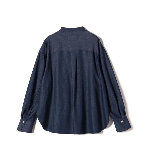 SHIPS for women「〈手洗い可能〉デニム ライク リボン タイ ブラウス」|シャツ・ブラウス|