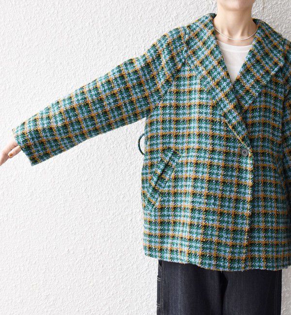 SHIPS any「SHIPS any: ブロック ツイード コクーン コート」|その他|